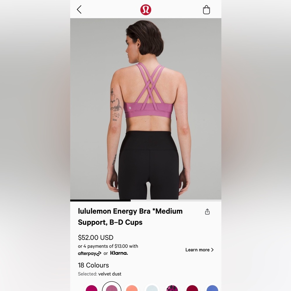 Lululemon Energy Sports Bra